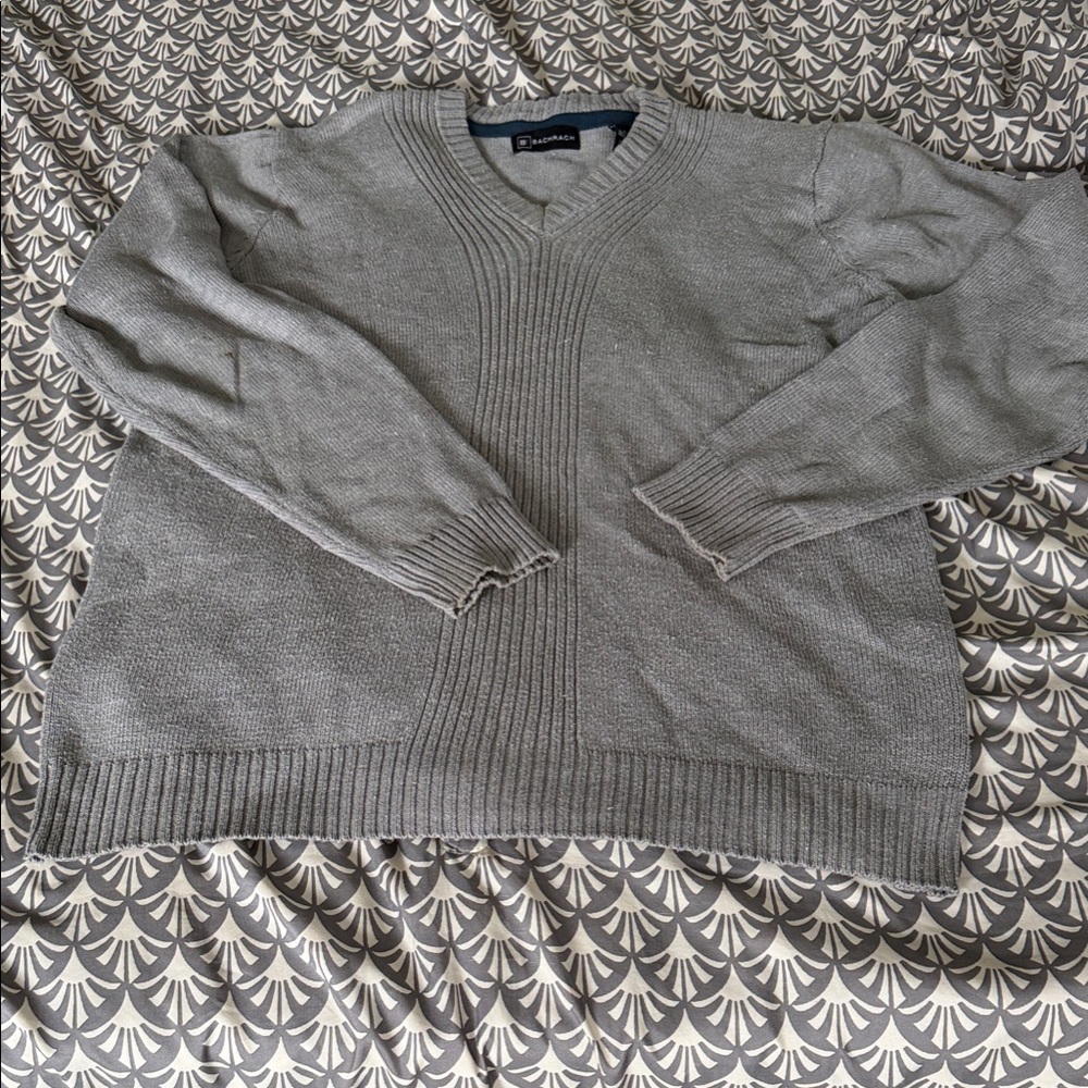 Bachrach Gray V-Neck Sweater